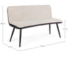 Bizzotto Divano 2 posti in ecopelle e tessuto Louis Beige