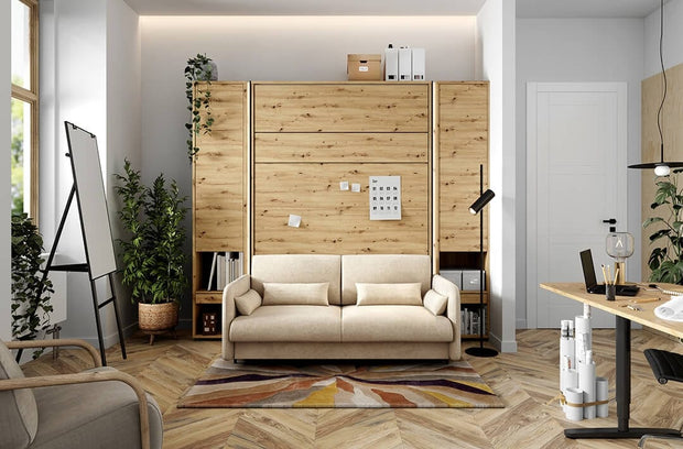 Lenart Divano 2 posti in tessuto BC18 Beige, per Letto a Scomparsa Bed Concept Verticale, 140 x 200 cm