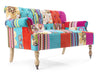 Bizzotto Divano 2 posti in tessuto Faustin Patchwork Multicolore