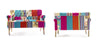 Bizzotto Divano 2 posti in tessuto Faustin Patchwork Multicolore