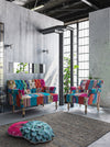 Bizzotto Divano 2 posti in tessuto Faustin Patchwork Multicolore