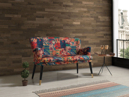 Oyo Divano 2 posti in tessuto Patchwork Multicolore