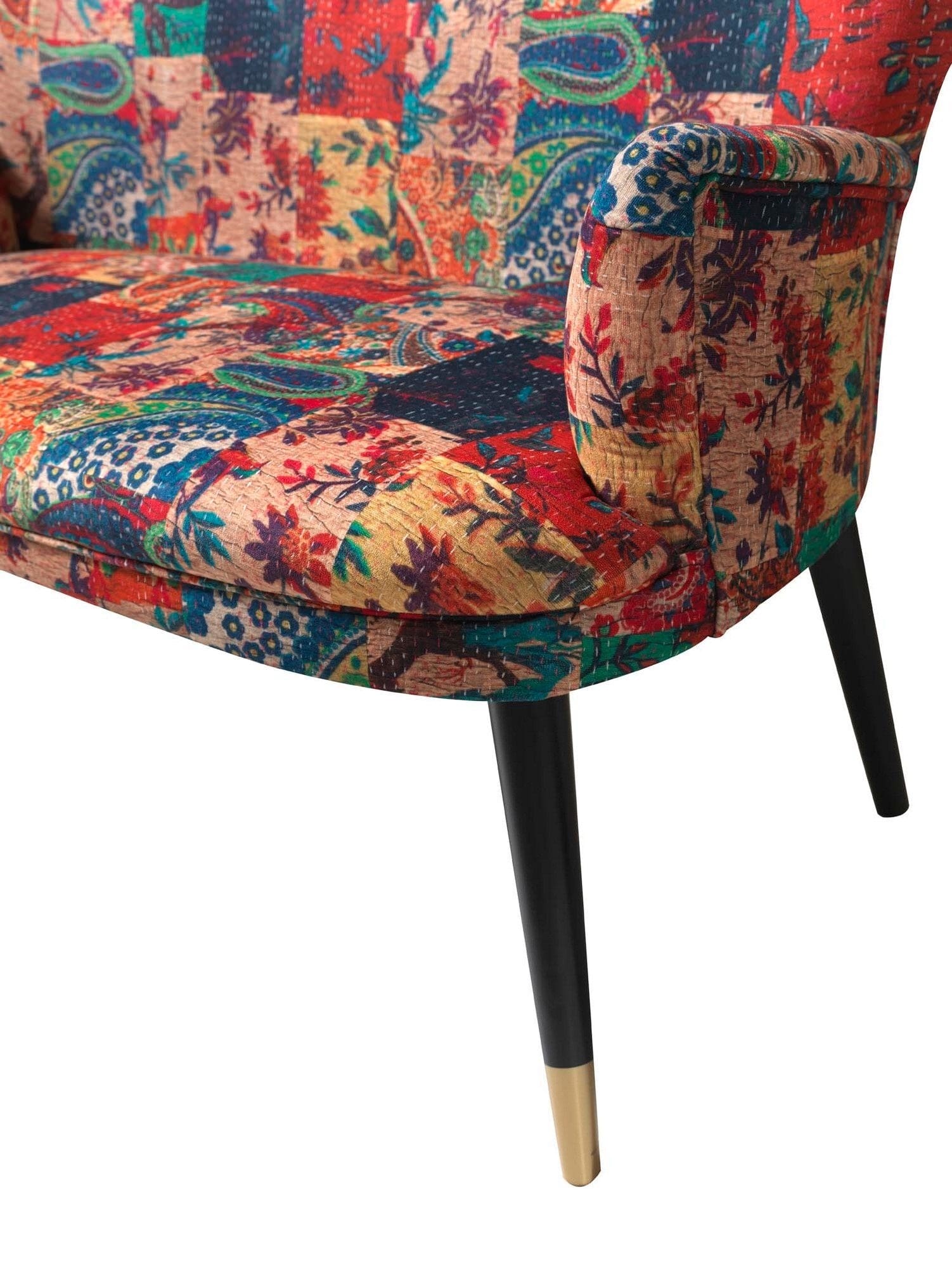 Oyo Divano 2 posti in tessuto Patchwork Multicolore