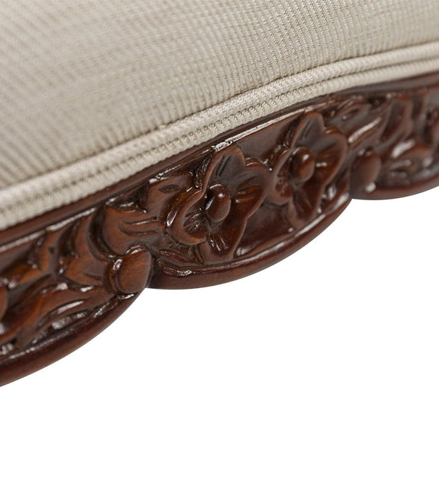 Moycor Divano 2 posti in tessuto Vintage Louis Crema