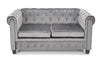 Halmar Divano 2 posti in velluto Erickson XL Grigio