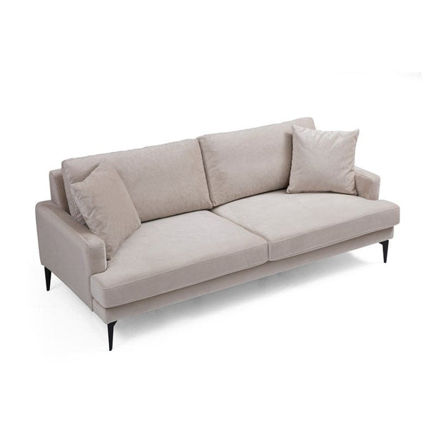 Asir Divano 2 posti in velluto Papira Beige