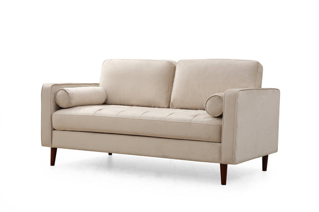 Divano 2 posti in velluto Rome Beige (3)