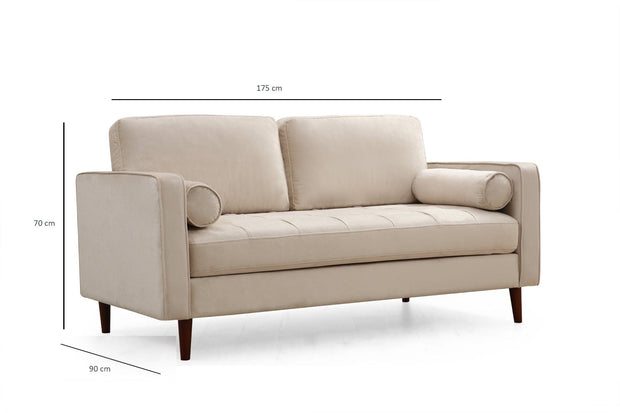 Asir Divano 2 posti in velluto Rome Beige