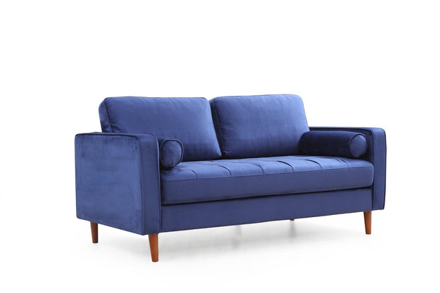 Asir Divano 2 posti in velluto Rome Blu