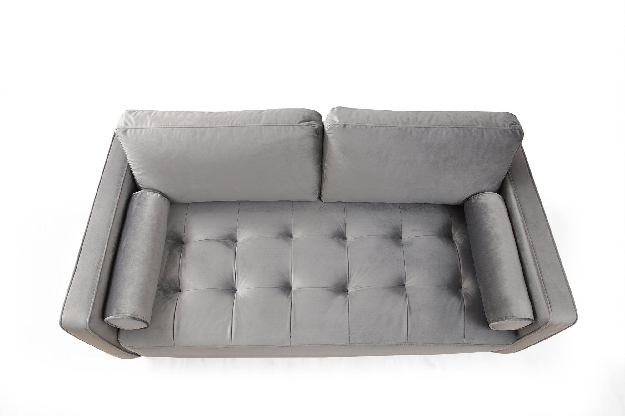 Asir Divano 2 posti in velluto Rome Grigio