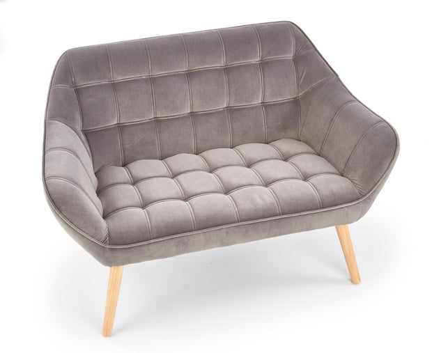 Halmar Divano 2 posti in velluto Romulus XL Grigio