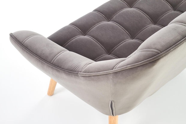 Halmar Divano 2 posti in velluto Romulus XL Grigio