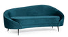 Bizzotto Divano 2 posti in velluto Seraphin Blu