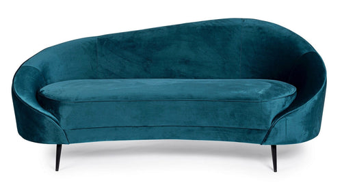 Bizzotto Divano 2 posti in velluto Seraphin Blu