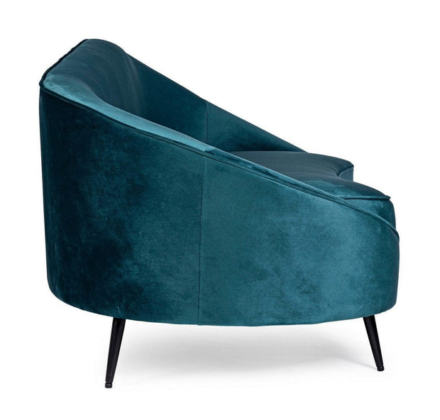 Bizzotto Divano 2 posti in velluto Seraphin Blu