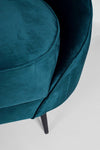 Bizzotto Divano 2 posti in velluto Seraphin Blu