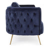 Bizzotto Divano 2 posti in velluto Tenbury Blu