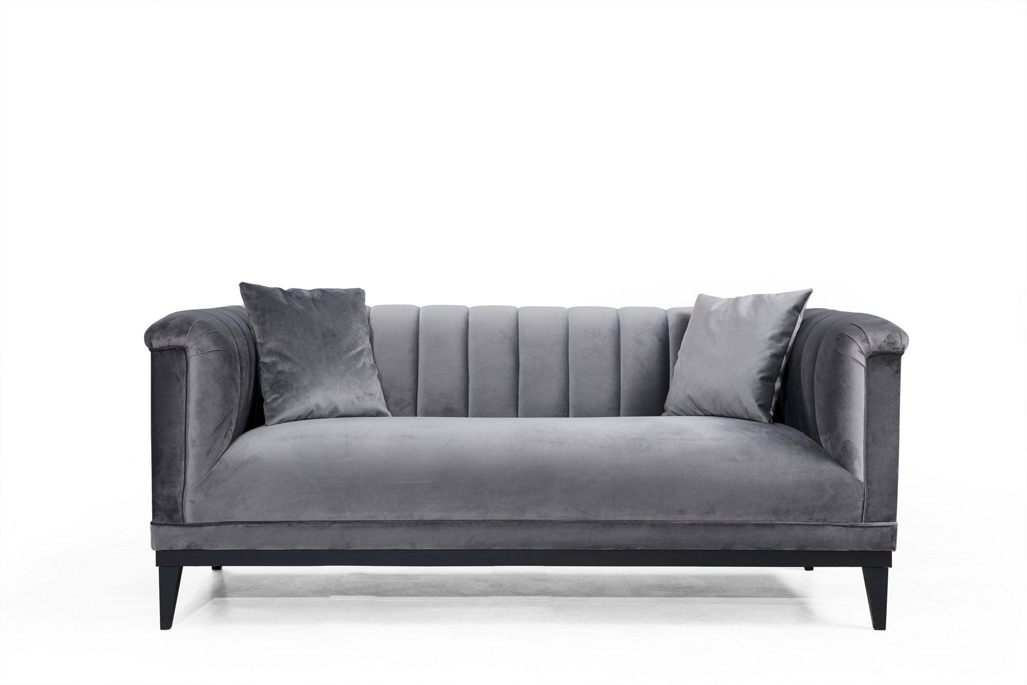 Asir Divano 2 posti in velluto Trendy Grigio