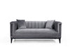 Asir Divano 2 posti in velluto Trendy Grigio
