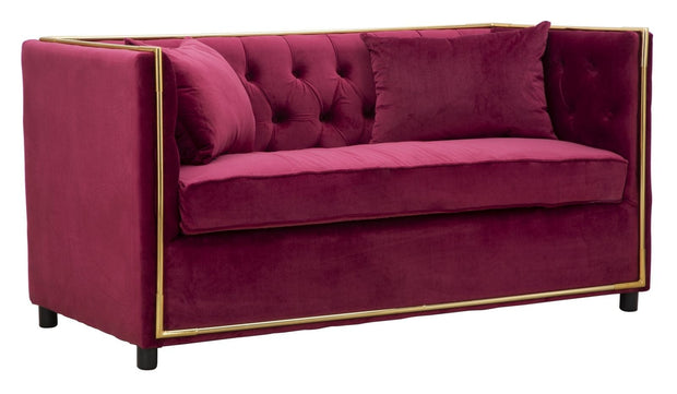 Mauro Ferretti Divano 2 Posti Luxury Bordeaux cm 153x78x79