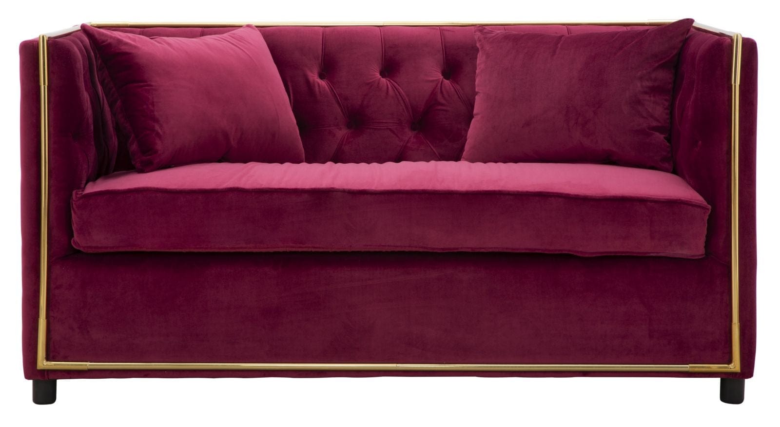 Mauro Ferretti Divano 2 Posti Luxury Bordeaux cm 153x78x79