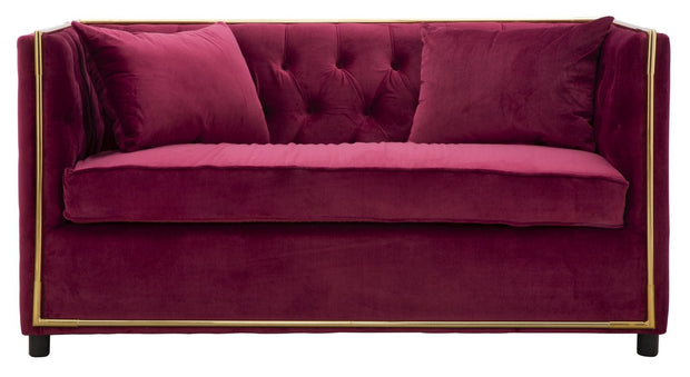 Mauro Ferretti Divano 2 Posti Luxury Bordeaux cm 153x78x79