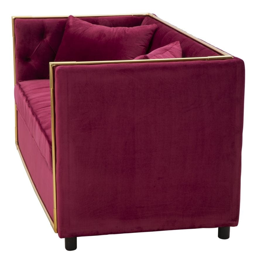 Mauro Ferretti Divano 2 Posti Luxury Bordeaux cm 153x78x79