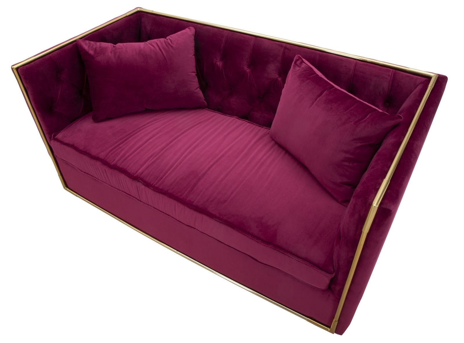 Mauro Ferretti Divano 2 Posti Luxury Bordeaux cm 153x78x79
