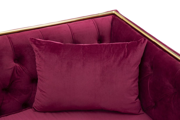 Mauro Ferretti Divano 2 Posti Luxury Bordeaux cm 153x78x79