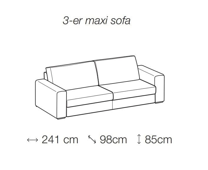LeComfort Divano 3 posti Icardi Maxi Crema