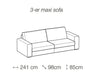 LeComfort Divano 3 posti Icardi Maxi Crema