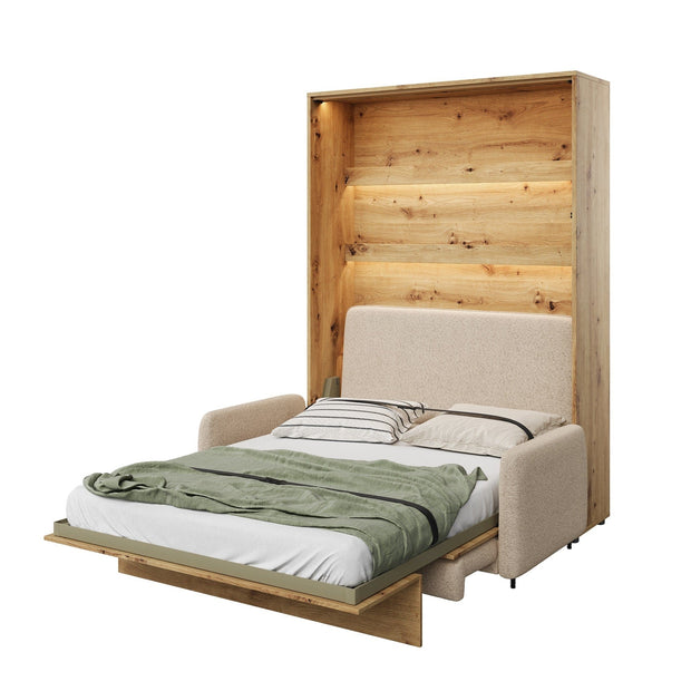 Lenart Divano 3 posti in tessuto BC19 Beige, per Letto a Scomparsa Bed Concept Verticale, 160 x 200 cm
