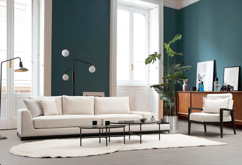 Asir Divano 3 posti in tessuto Line Beige