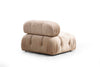 Asir Divano 3 posti in velluto Bubble Velvet Crem II Crema