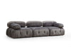 Asir Divano 3 posti in velluto Bubble Velvet Gri Inchis Grigio