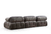 Asir Divano 3 posti in velluto Bubble Velvet Gri Inchis Grigio