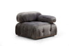 Asir Divano 3 posti in velluto Bubble Velvet Gri Inchis Grigio