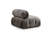 Divano 3 posti in velluto Bubble Velvet Gri Inchis Grigio (5)
