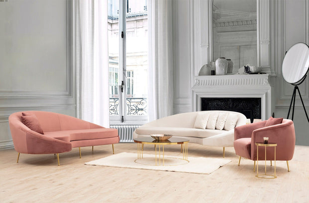 Asir Divano 3 posti in velluto Eses I Beige