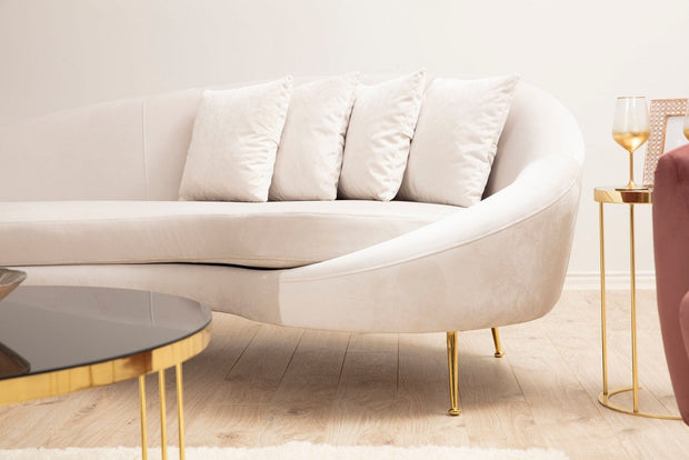 Asir Divano 3 posti in velluto Eses I Beige