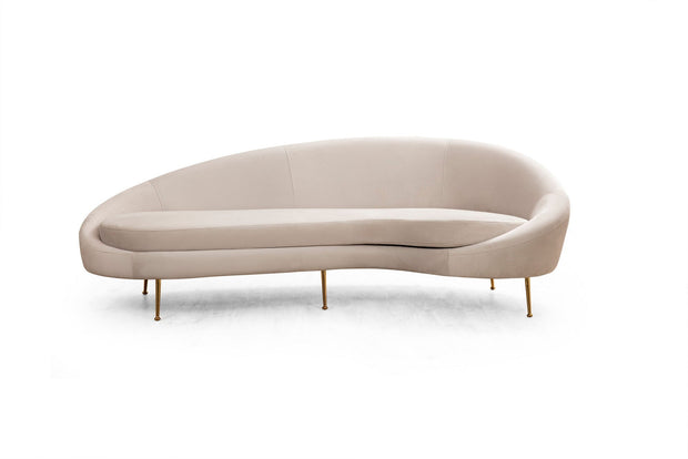 Asir Divano 3 posti in velluto Eses I Beige