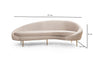 Asir Divano 3 posti in velluto Eses I Beige