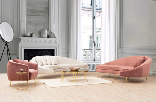 Asir Divano 3 posti in velluto Eses II Beige