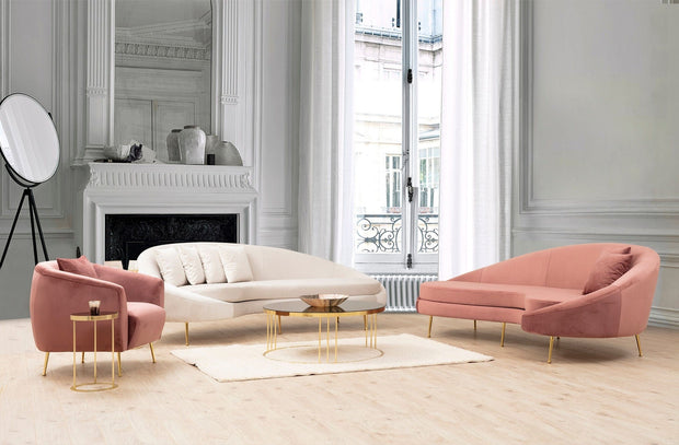 Asir Divano 3 posti in velluto Eses II Beige
