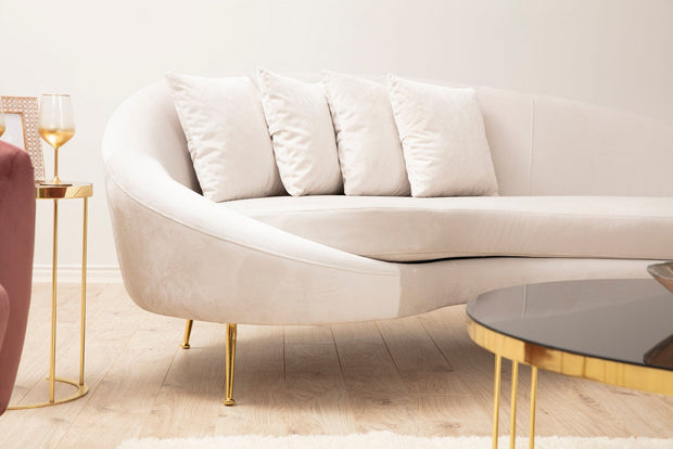 Asir Divano 3 posti in velluto Eses II Beige
