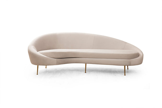 Asir Divano 3 posti in velluto Eses II Beige
