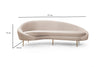 Asir Divano 3 posti in velluto Eses II Beige