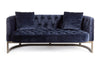Bizzotto Divano 3 posti in velluto Midway Blu