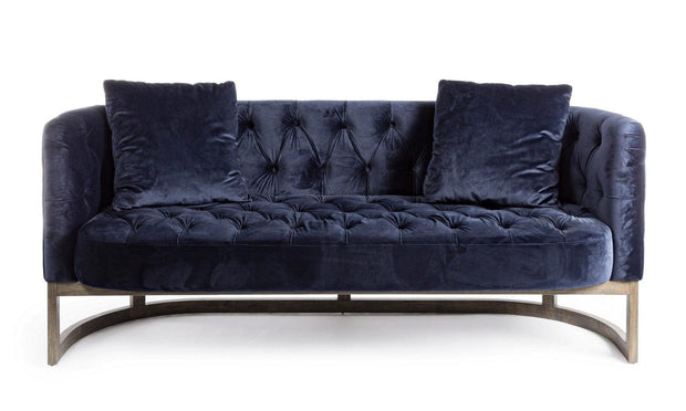 Bizzotto Divano 3 posti in velluto Midway Blu