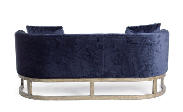 Bizzotto Divano 3 posti in velluto Midway Blu